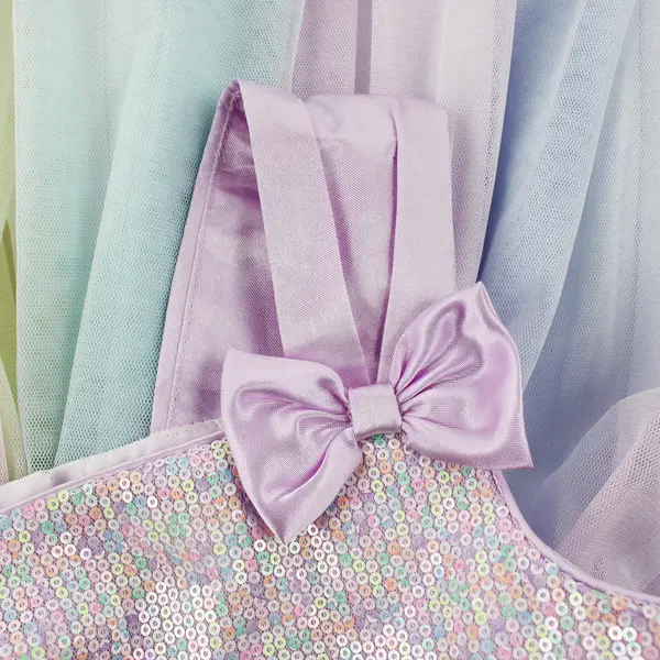 Jona Michelle Pastel Rainbow Sequin Tutu Dress Girls' Size 7