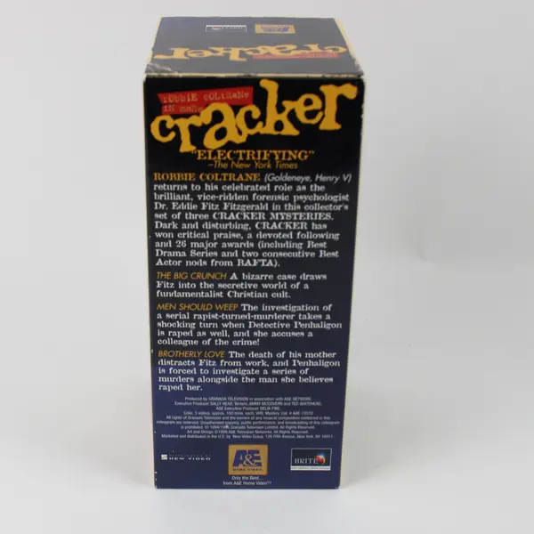 Cracker Mysteries 3 VHS Box Set 1994/95 A&E Home Video Vol 1 - 3 Robbie Coltrane