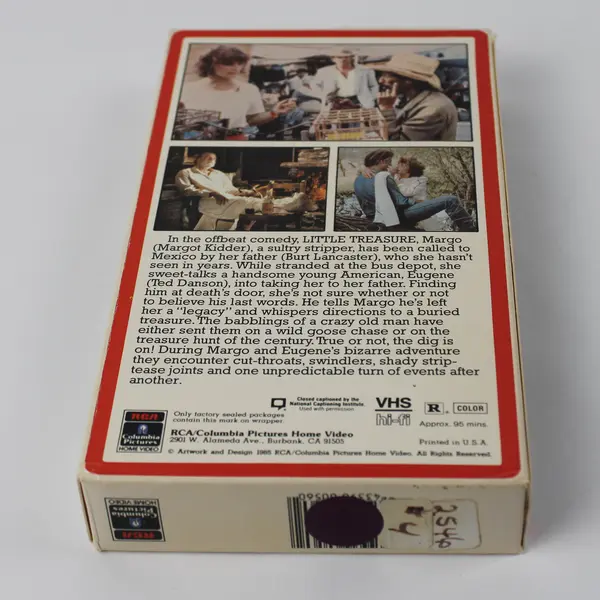 VTG Little Treasure VHS 1985 Margot Kidder Ted Danson Burt Lancaster Rare Film