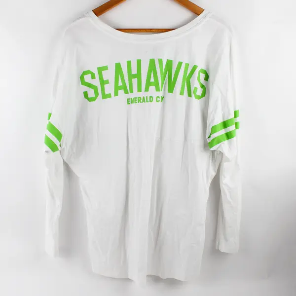 Nike Seattle Seahawks White Long-Sleeved T-Shirt Women's XL