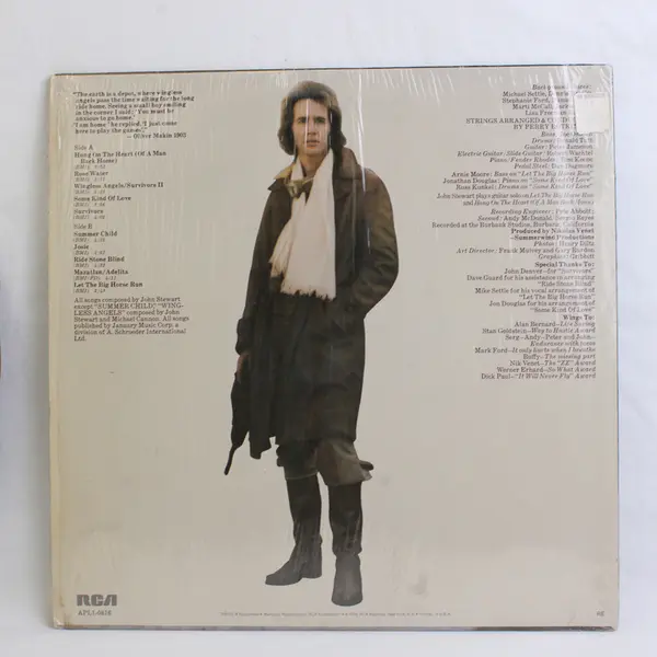 John Stewart: Wingless Angels 12"  Vinyl Record