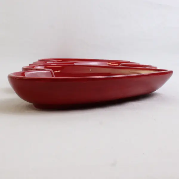 Holiday Home Red/Pink Valentine Hearts Ceramic Decorative Serving Tray