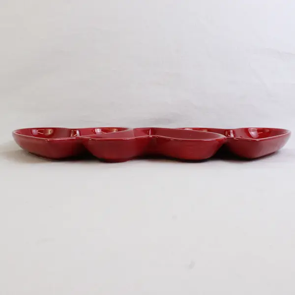 Holiday Home Red/Pink Valentine Hearts Ceramic Decorative Serving Tray