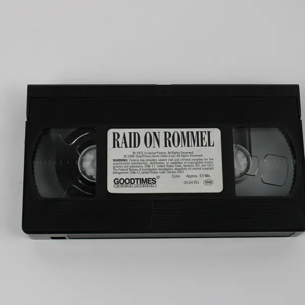 VHS Tape Raid on Rommel Starring Richard Burton Released on Tape 1996 Good