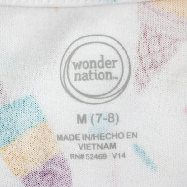 Wonder Nation Summer Ice Cream Print White Sleeveless Dress Girls' Medium 7-8
