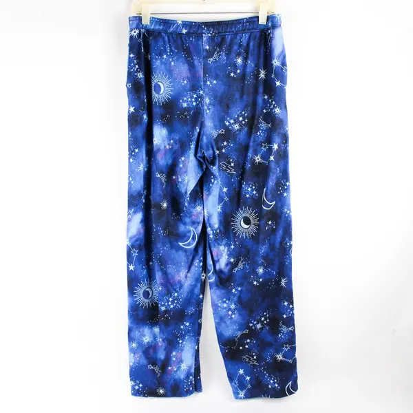 Briefly Stated Blue Celestial Star Print Pajama Pants Women's Medium 8/10