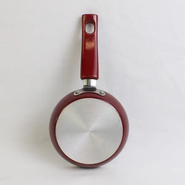 Unbranded Red/Black Metal Round Mini Fry Pan 9.75" Long 5" Wide