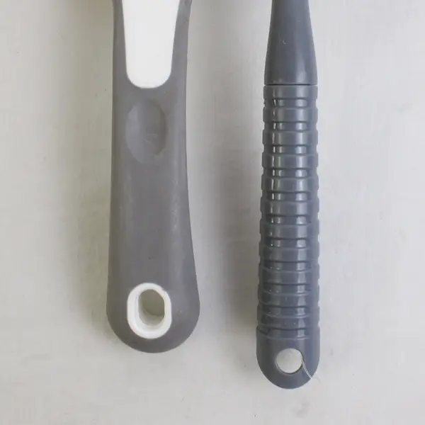 Lot Of 2 Unbranded Gray Plastic Shower Squeegee Cleaning Utensils