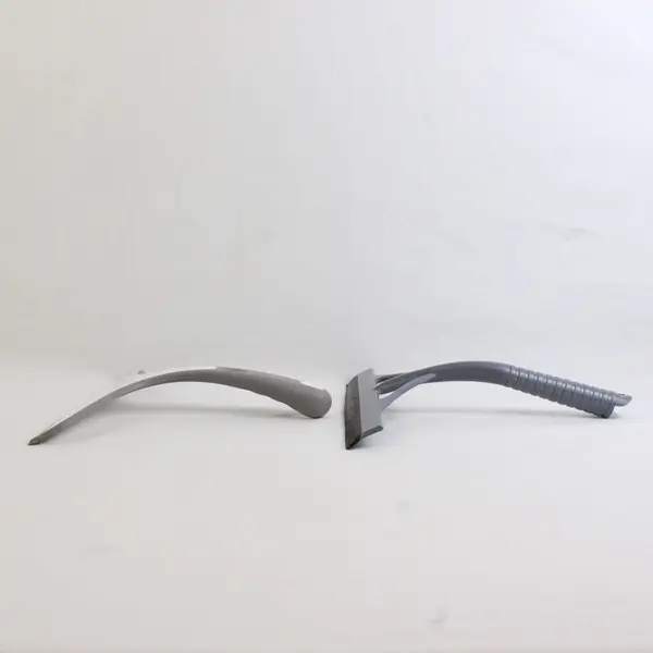 Lot Of 2 Unbranded Gray Plastic Shower Squeegee Cleaning Utensils