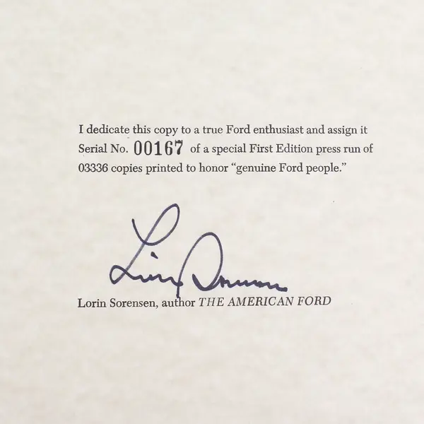 Lorin Sorenson Fordiana Series The American Ford First Edition Press Run Signed