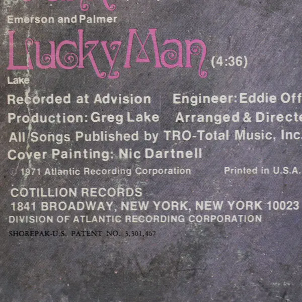 Emerson, Lake & Palmer 12" Vinyl Record