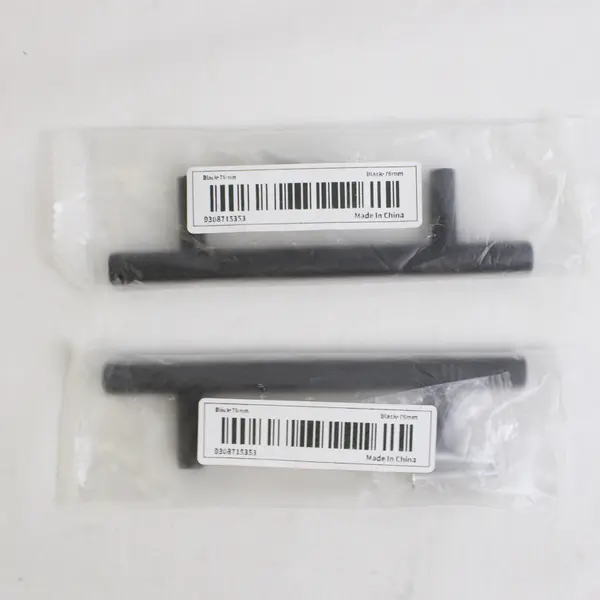 Lot Of 2 Unbranded Matching Solid Black Color Metal Door Handle 76 Mm (Sealed)