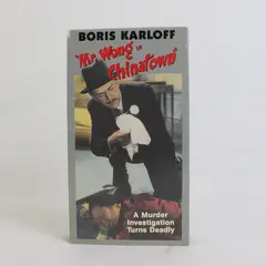 VHS Vintage Black & White 1939 Film Mr. Wong in Chinatown Boris Karloff 