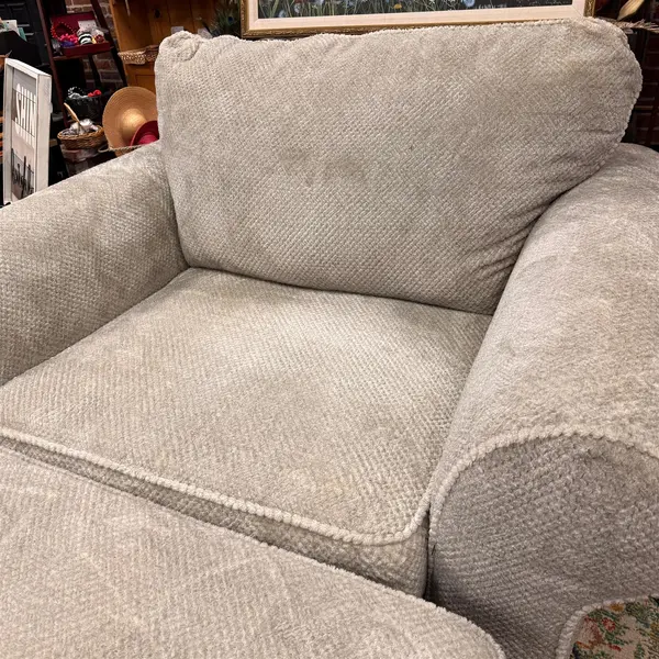 Ashley Furniture Gray Chair And A Half With Ottoman- Local Pickup Only