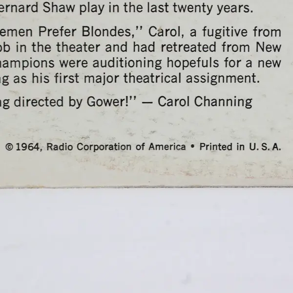 Carol Channing Hello Dolly Vinyl Record 12" Vinyl Record