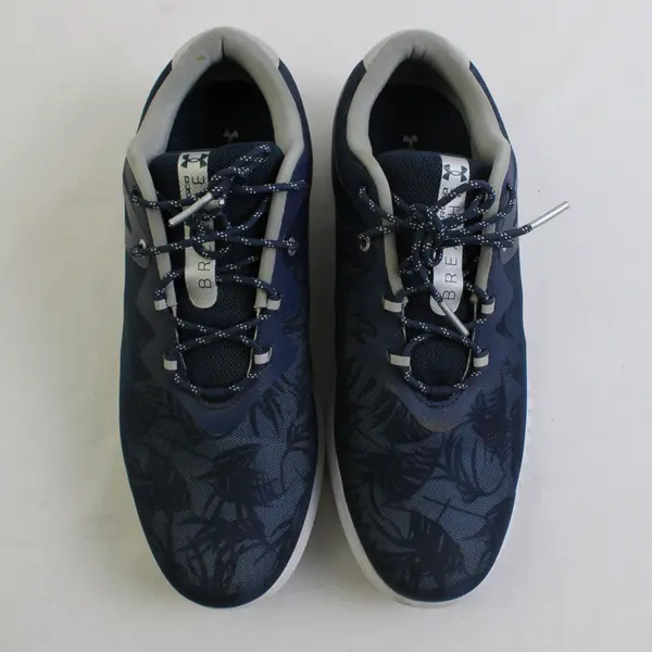 Under Armour Navy Blue Floral Charged Breathe Spikeless Golf Shoes Womens Size 9