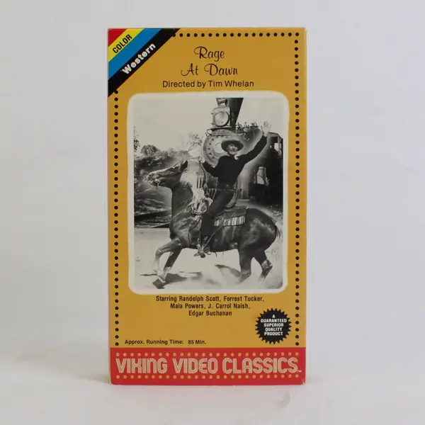 VHS Color Rage at Dawn 1955 Western Randolph Scott Forrest Tucker 