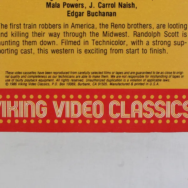 VHS Color Rage at Dawn 1955 Western Randolph Scott Forrest Tucker 