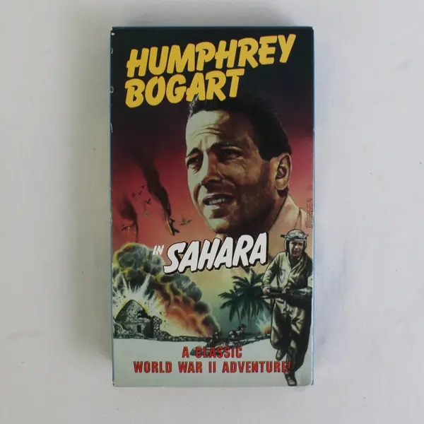 Vintage VHS 1943 B&W Film Sahara Humphrey Bogart World War II Adventure