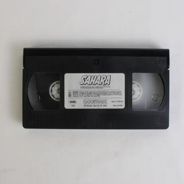 Vintage VHS 1943 B&W Film Sahara Humphrey Bogart World War II Adventure