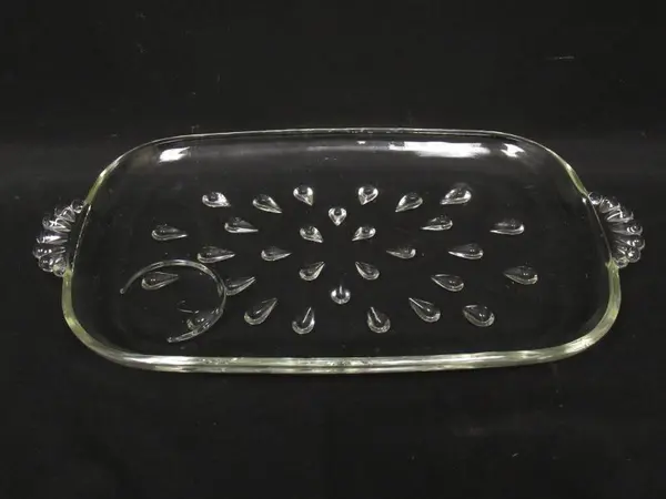 Set of 6 Hazel Atlas Teardrop Snack Sets Tray And Cup 