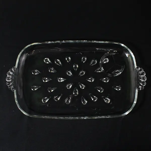 Set of 7 Hazel Atlas Teardrop Snack Sets Tray And Cup 