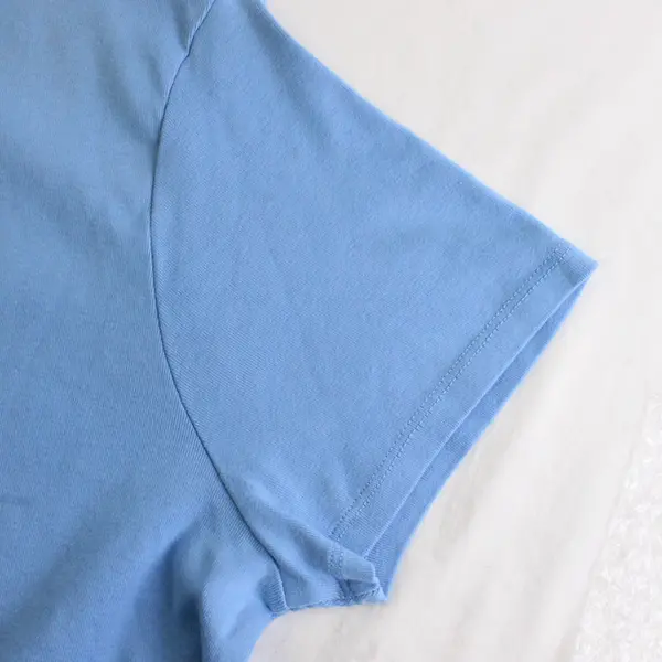 NWT Cherokee Light Blue Short-Sleeved Cotton T-Shirt Women's XL