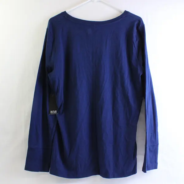 NWT A New Approach Navy Blue Boat Neck Long-Sleeved T-Shirt Women's XL