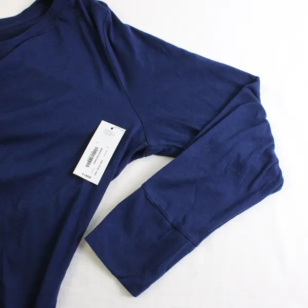NWT A New Approach Navy Blue Boat Neck Long-Sleeved T-Shirt Women's XL