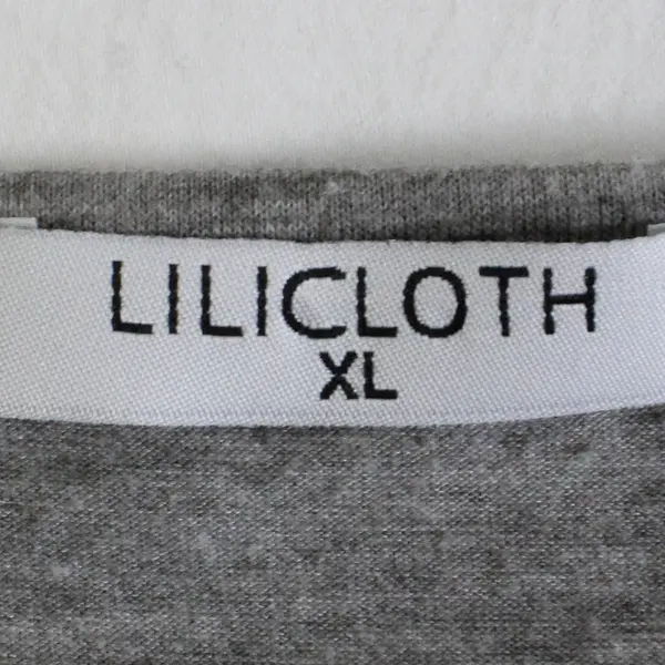 Lilicloth Gray Old Person Humor Boat Neck Short-Sleeved T-Shirt Women's XL