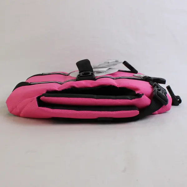 Vivaglory Pink/Black Sports Style Ripstop Dog Life Jacket Safety Vest