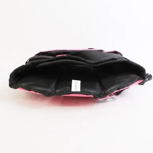 Vivaglory Pink/Black Sports Style Ripstop Dog Life Jacket Safety Vest