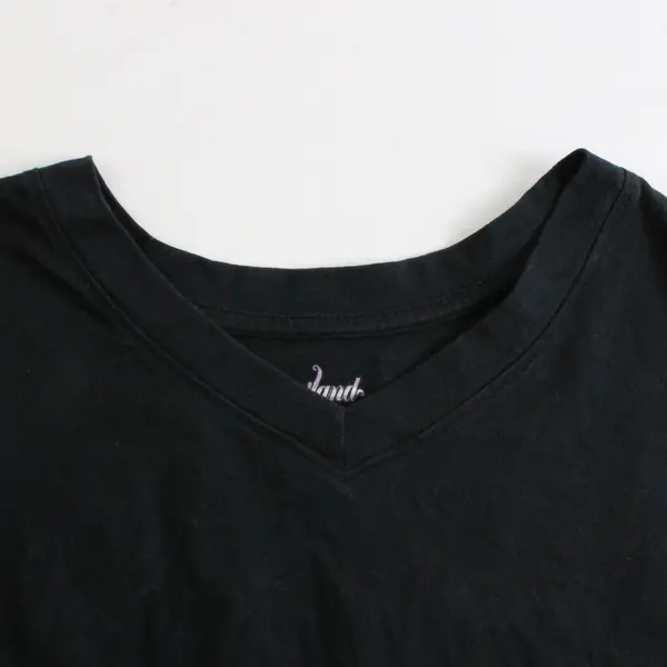 Garland Black 3/4-Sleeve V-Neck T-Shirt Women's XL