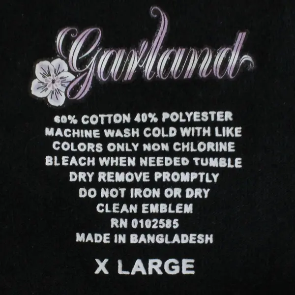 Garland Black 3/4-Sleeve V-Neck T-Shirt Women's XL