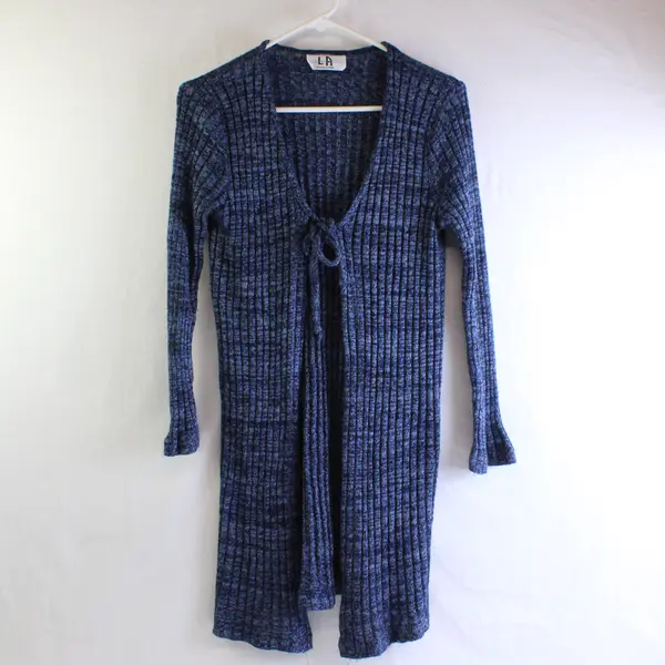 Los Angeles Gal Blue Open-Front Cardigan Women's Medium