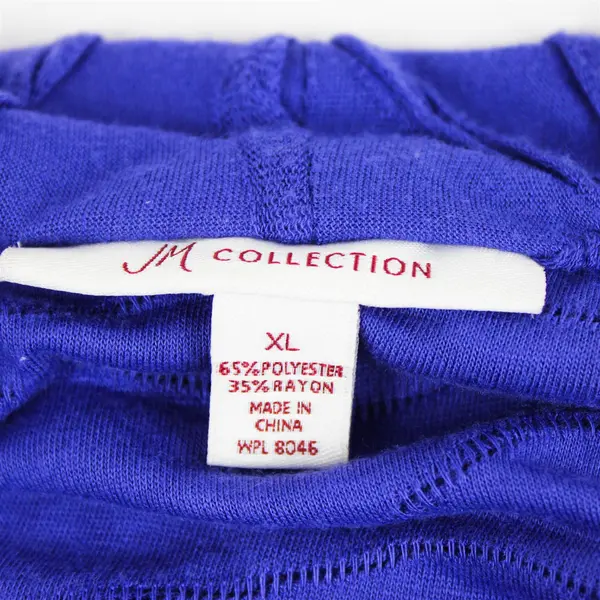 JM Collection Purple Open-Front 3/4-Sleeve Cardigan Women's XL