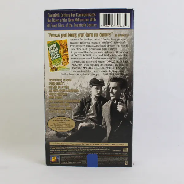 Vintage VHS How Green Was My Valley 1941 Walter Pidgeon Maureen O'Hara Good B&W