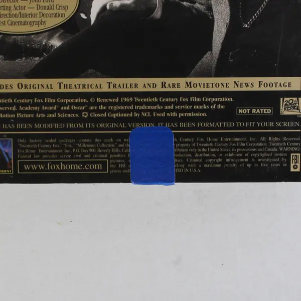 Vintage VHS How Green Was My Valley 1941 Walter Pidgeon Maureen O'Hara Good B&W