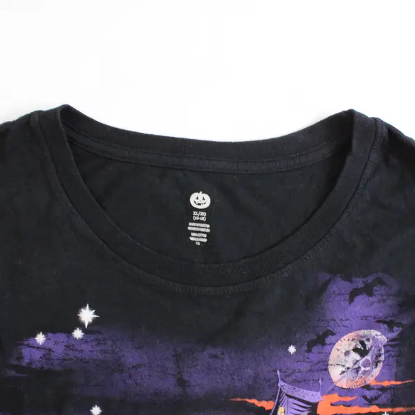  Happy Halloween Black Graphic T-Shirt Women's XL 16-18