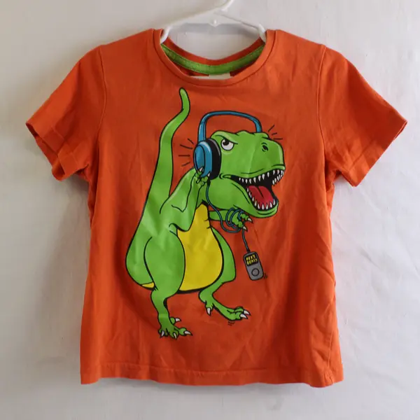 Palomino MP3 T-Rex Orange Graphic T-Shirt Boys' Size 5