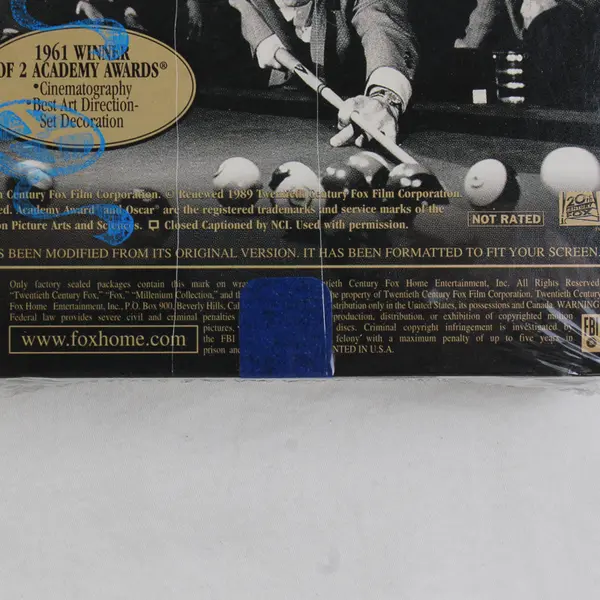 Vintage VHS The Hustler 1961 Starring Paul Newman Jackie Gleason B&W New Sealed