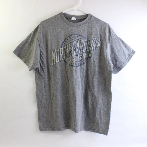 Delta Pro Weight  Gray North Carolina Short-Sleeved T-Shirt Adult Large