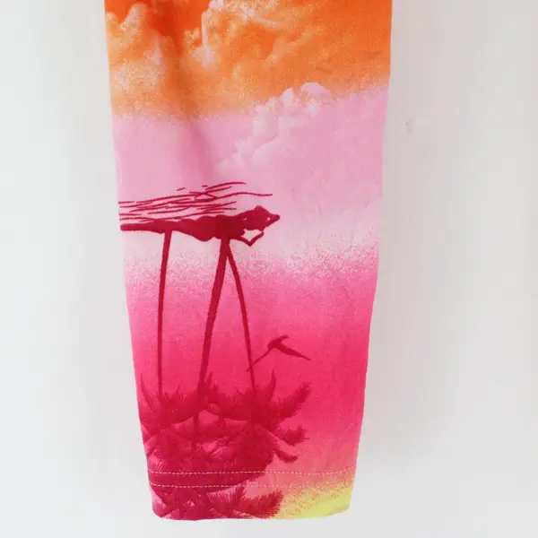 No Boundaries Pink Orange & Yellow Beach-Themed Leggings Juniors Large 11-13