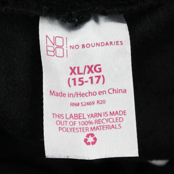 No Boundaries Fuzzy Black Leggings Juniors XL 15-17
