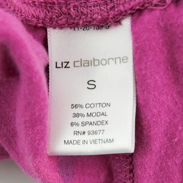 Liz Claiborne Purple and Green Floral Print Pajama Capris Women's Small