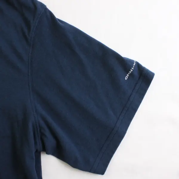 Columbia Navy Blue Short-Sleeved Polo Shirt Men's Large