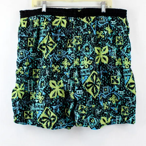 Green and Blue Patterned Swim Trunks Men's Size 36