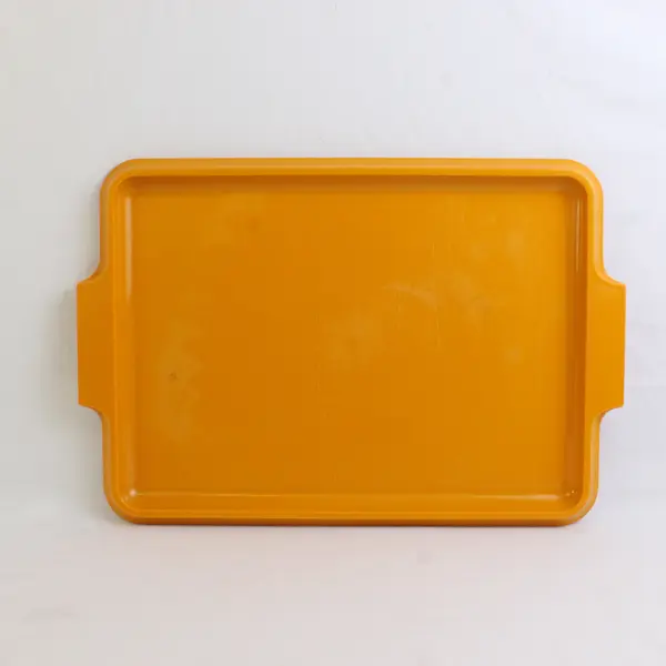 Vintage Ingrid Ltd Chicago Orange/Yellow Large Rectangle Plastic Serving Tray