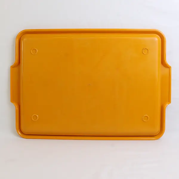 Vintage Ingrid Ltd Chicago Orange/Yellow Large Rectangle Plastic Serving Tray