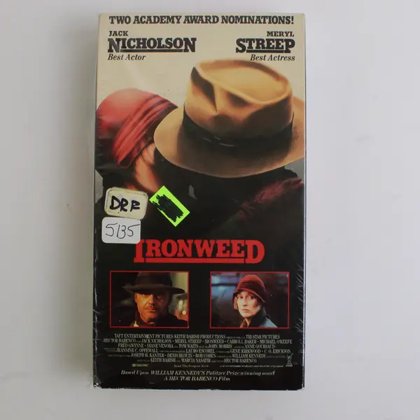Vintage VHS Tape Ironweed Starring Jack Nicholson Meryl Streep 1987 Good